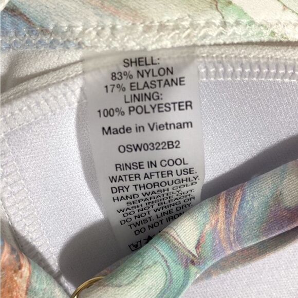 NWT JOHNNY WAS CALME Marble Tie Dye print adjustable bikini top small - Picture 10 of 11